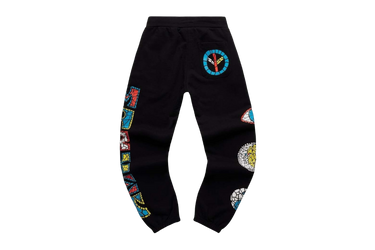 Market Smiley Mosaic Pants Black