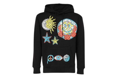 Market Smiley Mosaic Hoodie Black