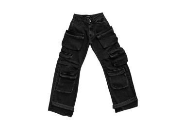 Clearout Baggy Multipocket Black Denim