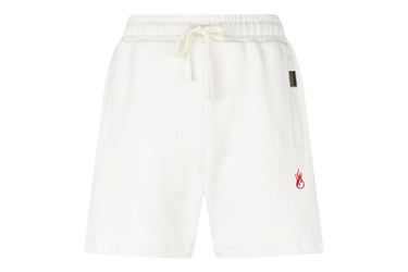 Vision of Super White Shorts with Flames Logo