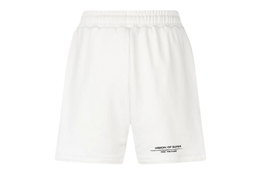 Vision of Super White Shorts with Flames Logo