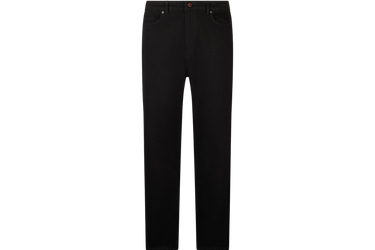 Vision of Super Black Denim Jeans with Flames