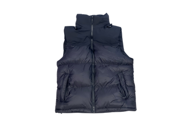 Clearout Sleeveless Puffy Jacket Black