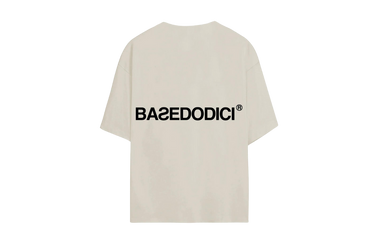 Basedodici T-Shirt “RESORT” Logo Cream