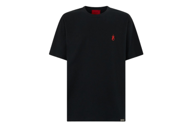 Vision Of Super Black T-shirt with Flames Logo