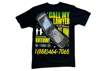 Market Call My Lawyer Act Now T-shirt Black