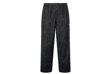 Vision of Super Black cargo pants printed all over flames