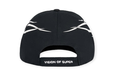 Vision of Super Black Cap With Tribal Print White