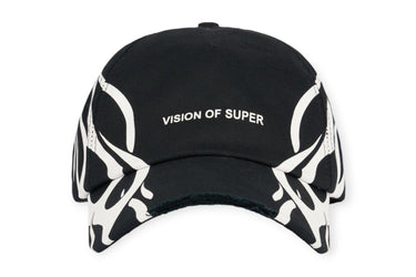 Vision of Super Black Cap With Tribal Print White